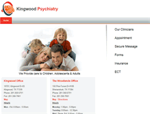 Tablet Screenshot of kingwoodpsychiatry.com